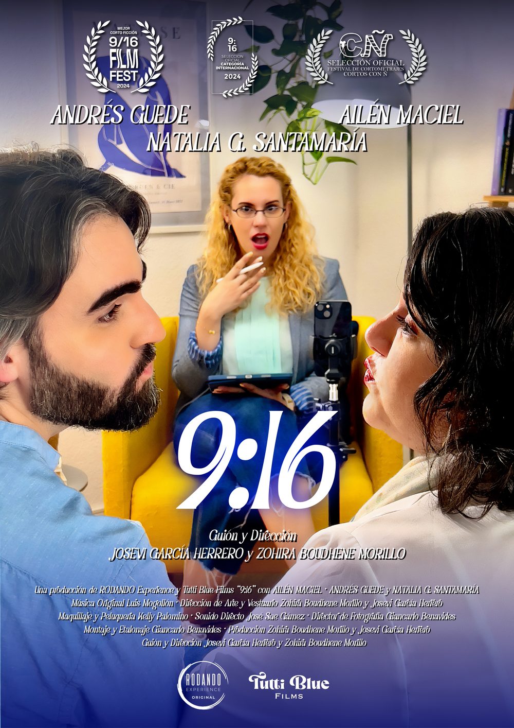 Cartel del cortometraje 9:16 producido por RODANDO Experience